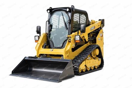 Погрузчик CAT 249D3 — погрузчик с бортовым поворотом, вид спереди — фото 1 из 14