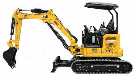 Мини-экскаватор CAT 303CR — общий вид, фото 2