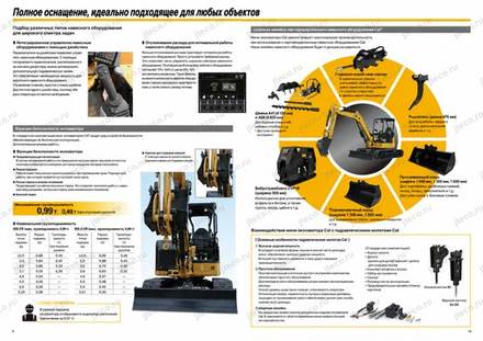 Экскаватор CAT 305.5CR — брошюра, стр. 6 из 8 — перевод на русский