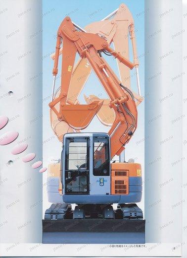 Экскаватор HITACHI EX135UR-5 — буклет производителя, лист 3 из 9 (оригинал)