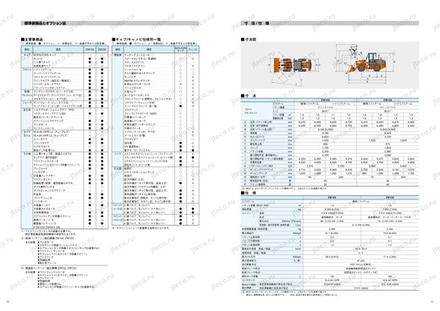 Фронтальный погрузчик HITACHI ZW100 — чертёж : лист брошюры 4 из 4, стр. 2 — оригинал производителя