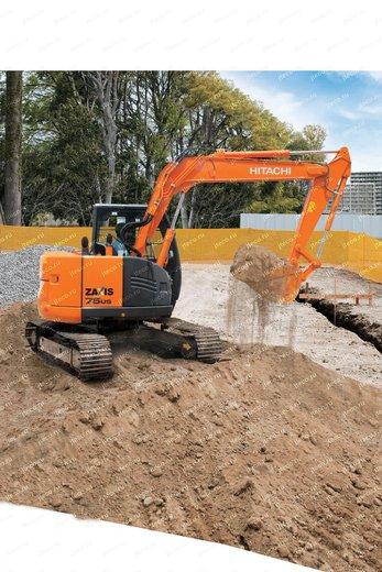 Мини-экскаватор HITACHI ZX75USK-5B, фото производителя — фото 4 из 13