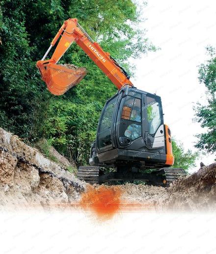 Мини-экскаватор HITACHI ZX75USK-5B, фото производителя — фото 6 из 13