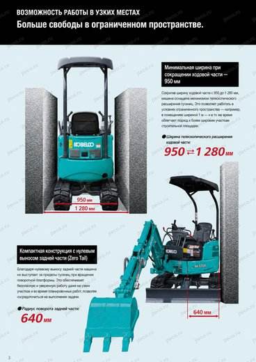 Мини-экскаватор KOBELCO SK17SR — брошюра, стр. 4 из 8 — перевод на русский Мини-экскаватор KOBELCO SK17SR — брошюра, стр. 4 из 8 — перевод на русский