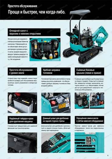 Мини-экскаватор KOBELCO SK17SR — брошюра, стр. 7 из 8 — перевод на русский Мини-экскаватор KOBELCO SK17SR — брошюра, стр. 7 из 8 — перевод на русский