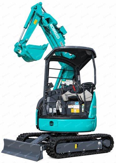 Мини-экскаватор KOBELCO SK20UR — вид спереди Мини-экскаватор KOBELCO SK20UR — вид спереди