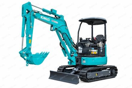 Мини-экскаватор KOBELCO SK28SR-7 — вид спереди Мини-экскаватор KOBELCO SK28SR-7 — вид спереди