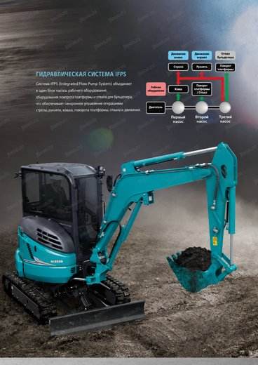 Мини-экскаватор KOBELCO SK30SR — брошюра, стр. 9 из 20 — перевод на русский
