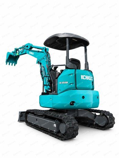 Мини-экскаватор KOBELCO SK35SR-7 — вид сзади Мини-экскаватор KOBELCO SK35SR-7 — вид сзади