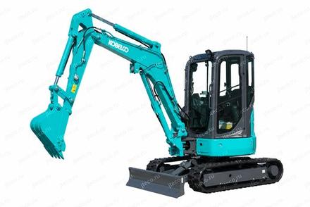 Мини-экскаватор KOBELCO SK35SR, вид спереди — фото 6 из 15