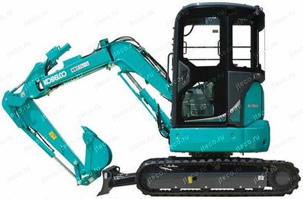 Мини-экскаватор KOBELCO SK38UR-6A, вид сбоку — фото 5 из 5