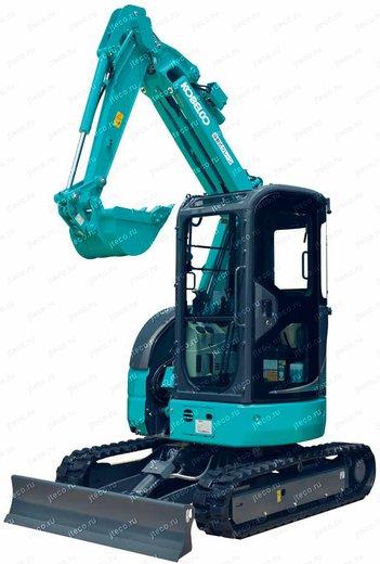 Мини-экскаватор KOBELCO SK38UR, вид спереди — фото 1 из 5