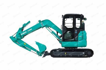 Мини-экскаватор KOBELCO SK50UR-6E2, вид сбоку — фото 5 из 11