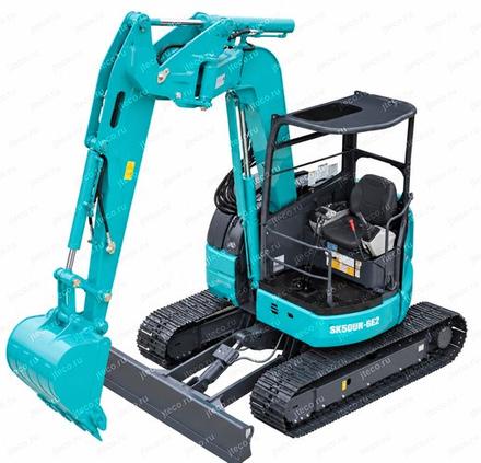 Мини-экскаватор KOBELCO SK50UR-6E2, вид спереди — фото 1 из 11