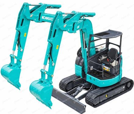 Мини-экскаватор KOBELCO SK50UR-6E2, вид спереди — фото 2 из 11