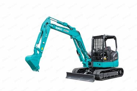 Мини-экскаватор KOBELCO SK55SR-7E, общий вид — фото 3 из 7