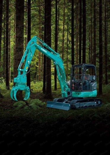 Мини-экскаватор KOBELCO SK55SR-7E, общий вид — фото 4 из 7