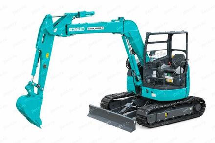 Мини-экскаватор KOBELCO SK55SR-7E, вид спереди — фото 5 из 7