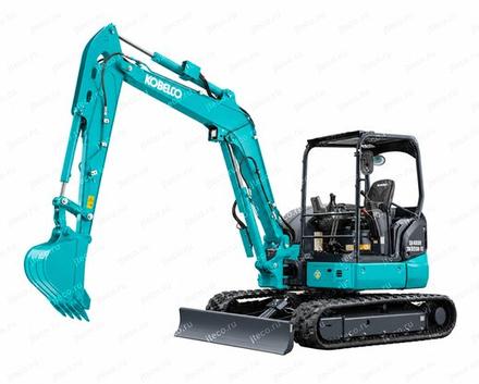 Мини-экскаватор KOBELCO SK55SR-7E, вид спереди — фото 6 из 7