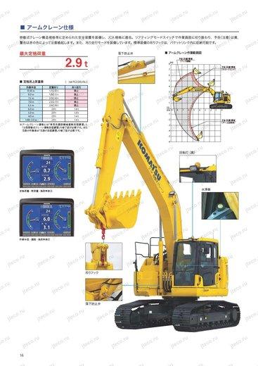 Экскаватор KOMATSU PC228US-10 — чертёж производителя, лист 2 из 4 (оригинал)