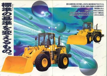 Фронтальный погрузчик KOMATSU WA300-1 — буклет производителя, лист 2 из 5 (оригинал)