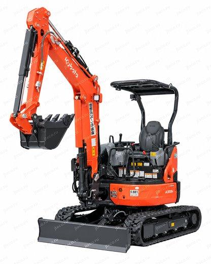 Мини-экскаватор KUBOTA A333S — вид спереди
