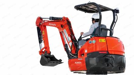 Мини-экскаватор KUBOTA A333S — вид сзади, фото 2