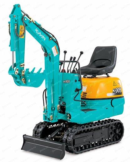 Мини-экскаватор KUBOTA K-005-3, вид спереди — фото 1 из 2