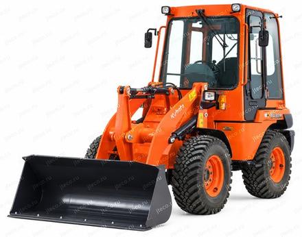 Фронтальный погрузчик KUBOTA R430M — вид спереди Фронтальный погрузчик KUBOTA R430M — вид спереди