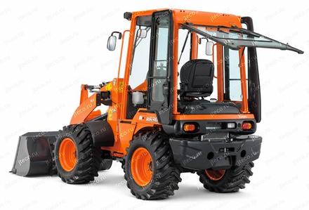 Фронтальный погрузчик KUBOTA R630E — вид сзади Фронтальный погрузчик KUBOTA R630E — вид сзади