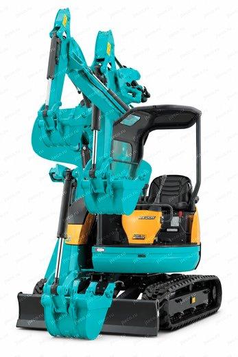 Мини-экскаватор KUBOTA RX-205 — вид спереди, фото 2