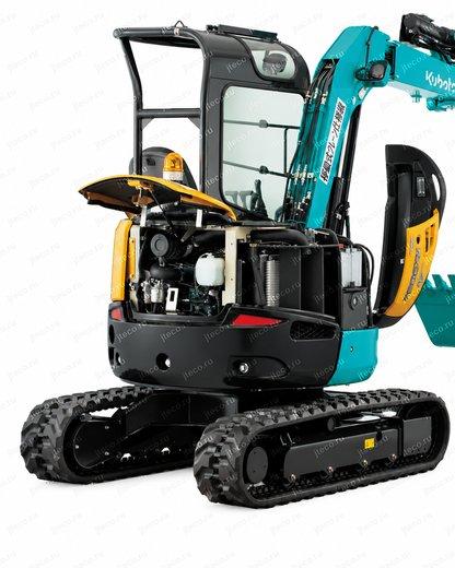 Мини-экскаватор KUBOTA RX-406 — вид сзади