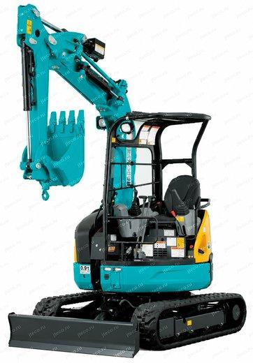 Мини-экскаватор KUBOTA RX-406E — вид спереди Мини-экскаватор KUBOTA RX-406E — вид спереди