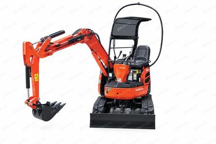 Мини-экскаватор KUBOTA RX153S2 — вид спереди, фото 2