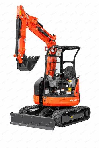 Мини-экскаватор KUBOTA RX306S2 — вид спереди, фото 2