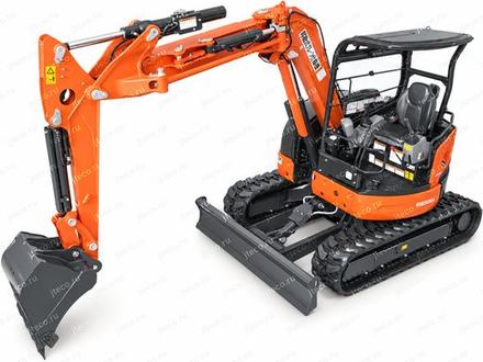 Мини-экскаватор KUBOTA RX506S — вид спереди, фото 4