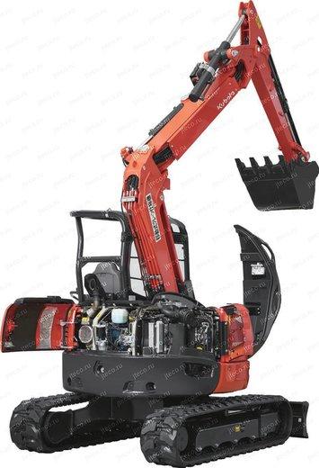 Мини-экскаватор KUBOTA RX506S — вид сзади