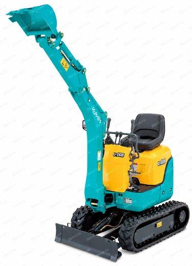 Мини-экскаватор KUBOTA U-008 — вид спереди, фото 3