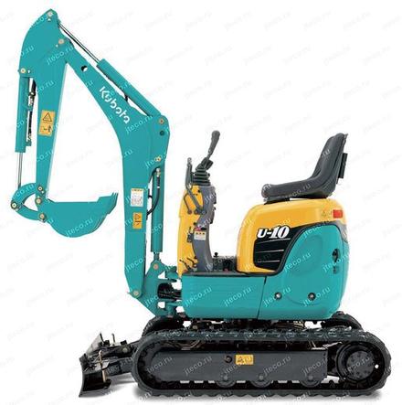 Мини-экскаватор KUBOTA U-10-3, вид сбоку — фото 4 из 4