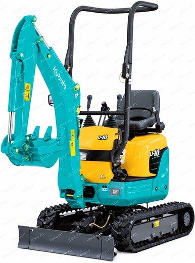 Мини-экскаватор KUBOTA U-10-3, вид спереди — фото 2 из 4