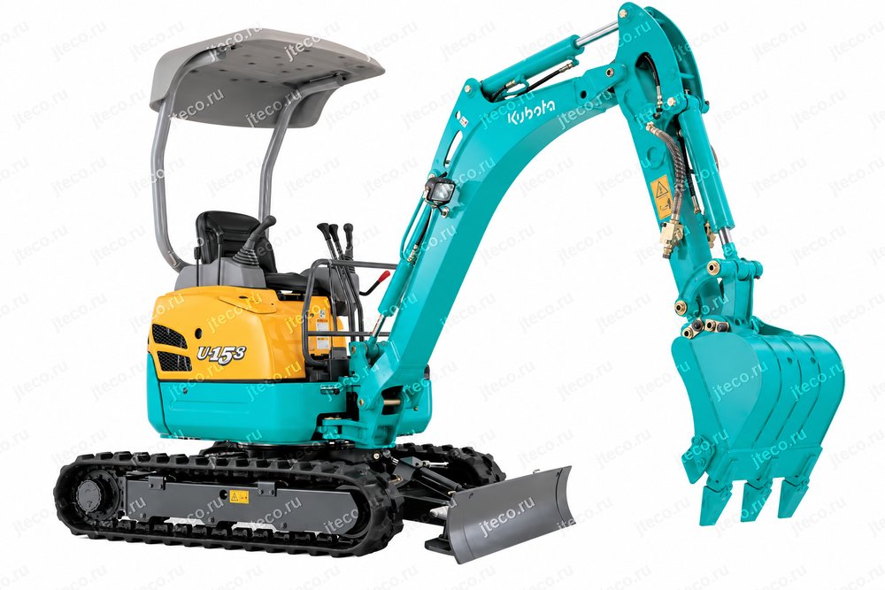 Мини-экскаватор KUBOTA U-15-3, вид спереди — фото 1 из 3