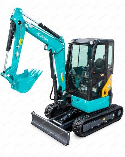 Мини-экскаватор KUBOTA U-30-6A — вид спереди