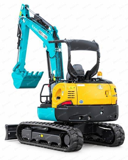 Мини-экскаватор KUBOTA U-55-6E — вид сзади