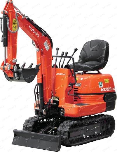 Мини-экскаватор KUBOTA U008-5S2, вид спереди — фото 11 из 16