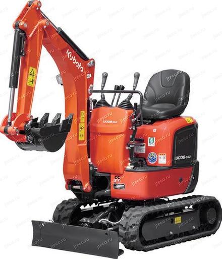 Мини-экскаватор KUBOTA U008-5S2, вид спереди — фото 13 из 16