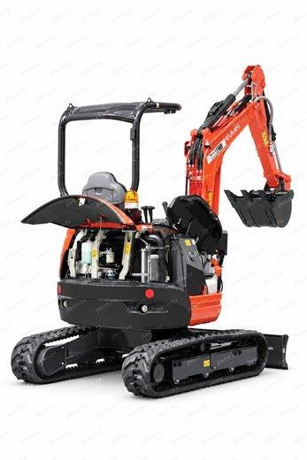 Мини-экскаватор KUBOTA U20-3S2 — вид сзади Мини-экскаватор KUBOTA U20-3S2 — вид сзади