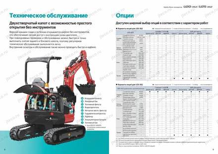 Мини-экскаватор KUBOTA U25-3S2 — брошюра, стр. 5 из 10 — перевод на русский
