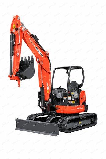 Мини-экскаватор KUBOTA U55-6S2 — вид спереди, фото 2