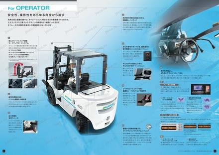 Вилочный погрузчик MITSUBISHI D1F4A45 — буклет производителя, лист 1 из 1 (оригинал)