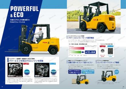 Вилочный погрузчик MITSUBISHI DG1F4A50 — чертёж : лист брошюры 1 из 1, стр. 3 — оригинал производителя
